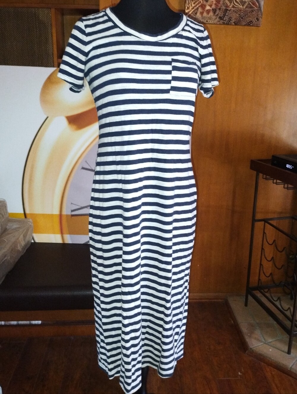 Jason Wu Striped Cotton Midi Dress Size XS